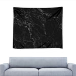 Black White Smoke Marble Print Tapestry