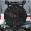 Black White Smoke Marble Print Tire Cover With Camera Hole