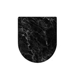 Black White Smoke Marble Print Toilet Lid Cover