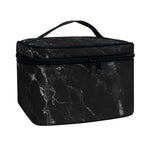 Black White Smoke Marble Print Travel Makeup Bag