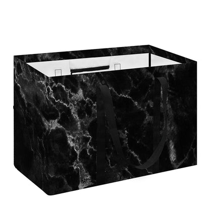 Black White Smoke Marble Print Utility Tote Bag