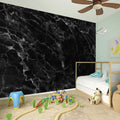 Black White Smoke Marble Print Wall Sticker