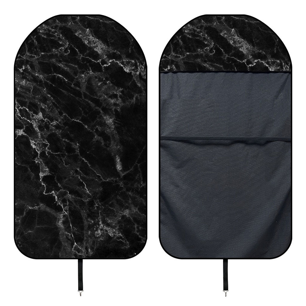Black White Smoke Marble Print Waterproof Car Seat Cover