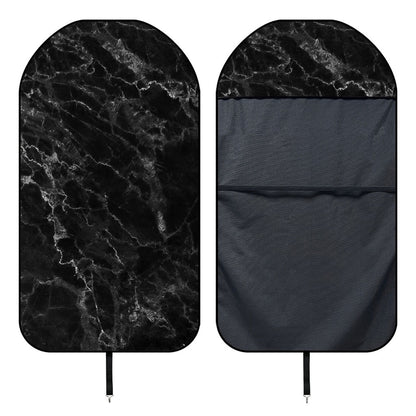 Black White Smoke Marble Print Waterproof Car Seat Cover