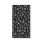 Black White Surfing Pattern Print Baby Crib Sheet