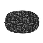 Black White Surfing Pattern Print Car Side Mirror Covers