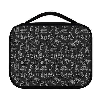 Black White Surfing Pattern Print Classic Bible Case