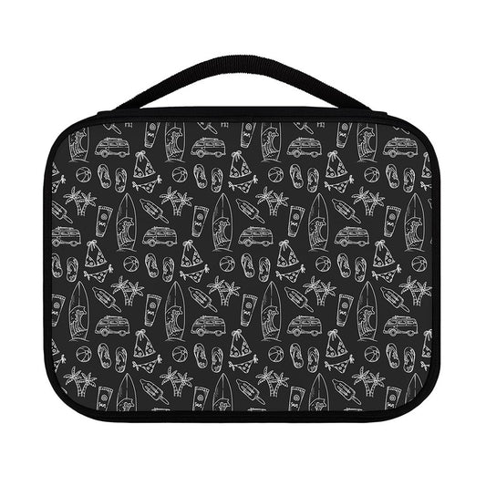 Black White Surfing Pattern Print Classic Bible Case