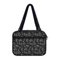 Black White Surfing Pattern Print Double Strap Bible Bag