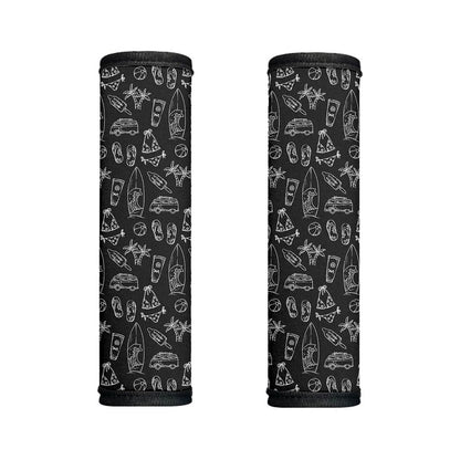 Black White Surfing Pattern Print Handle Covers