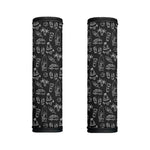 Black White Surfing Pattern Print Handle Covers