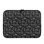 Black White Surfing Pattern Print Laptop Sleeve