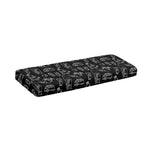 Black White Surfing Pattern Print Piano Keyboard Cover