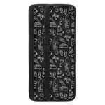Black White Surfing Pattern Print Refrigerator Handle Covers