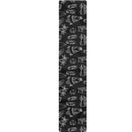 Black White Surfing Pattern Print Table Runner