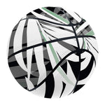 Black White Tropical Leaf Pattern Print Basketball