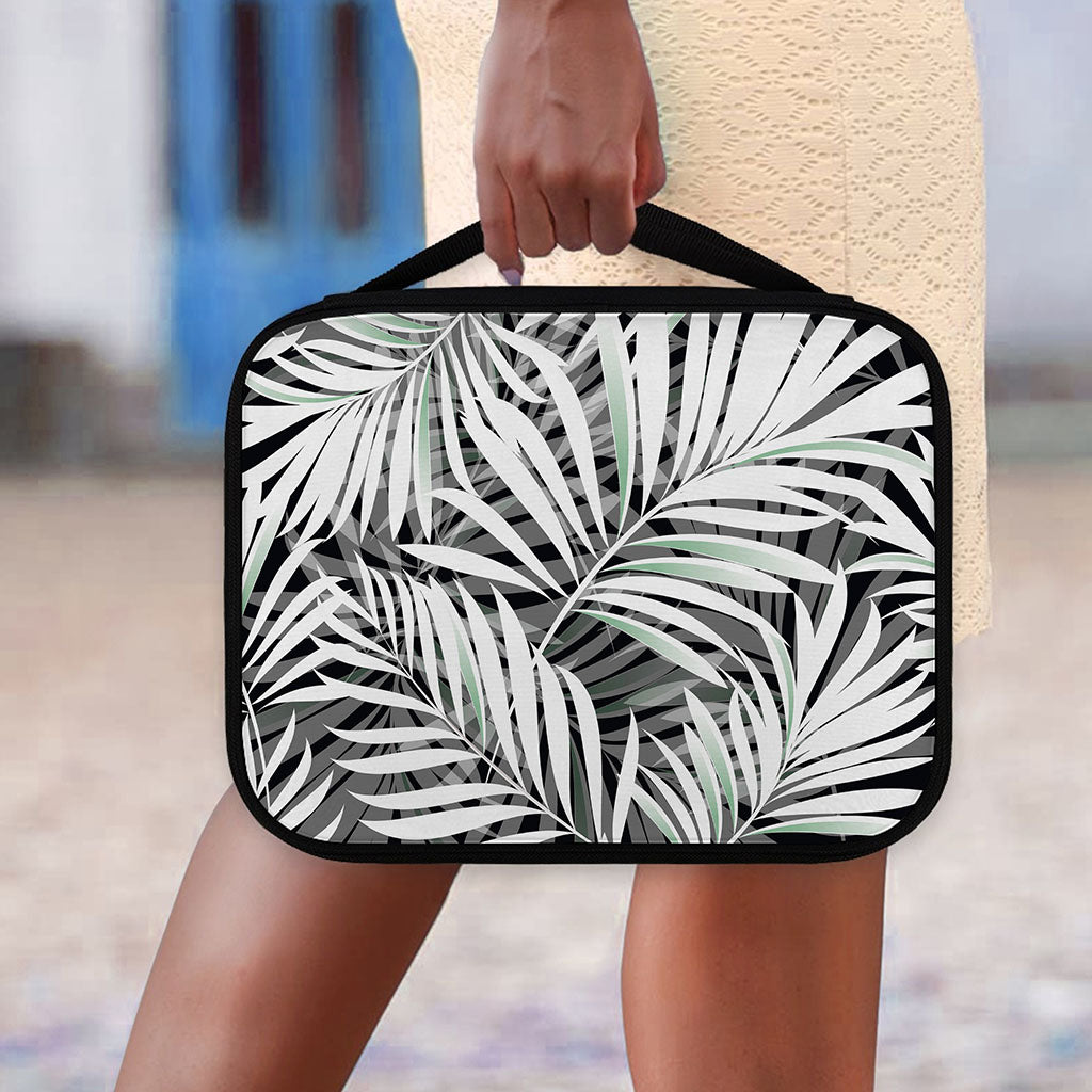 Black White Tropical Leaf Pattern Print Classic Bible Case