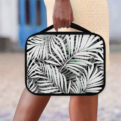 Black White Tropical Leaf Pattern Print Classic Bible Case