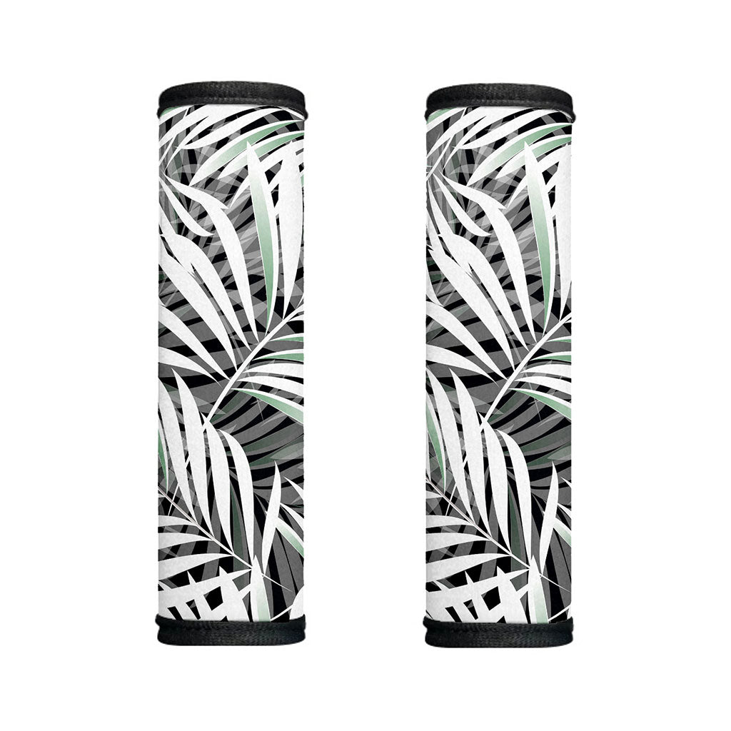 Black White Tropical Leaf Pattern Print Handle Covers