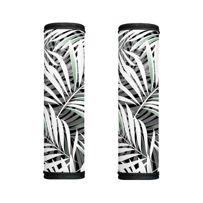 Black White Tropical Leaf Pattern Print Handle Covers