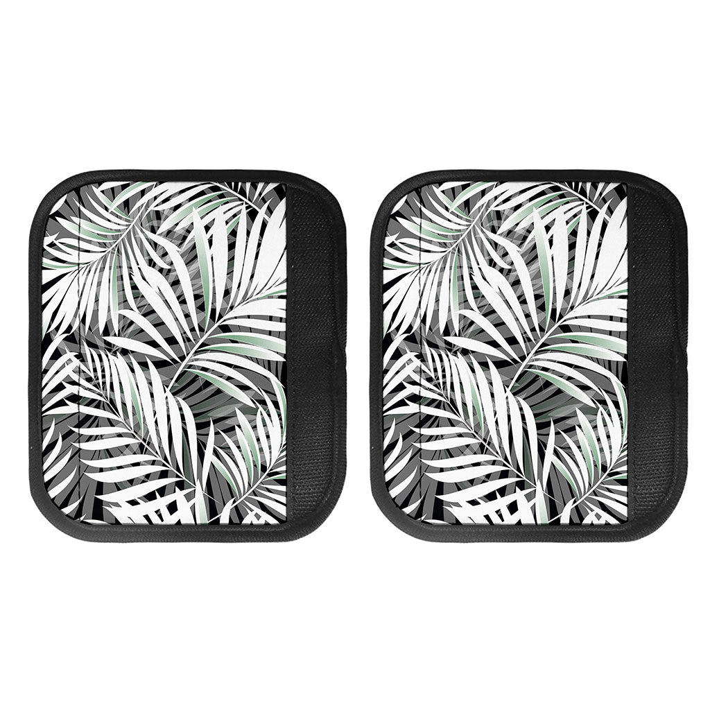 Black White Tropical Leaf Pattern Print Handle Covers