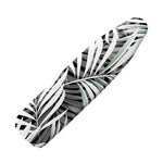 Black White Tropical Leaf Pattern Print Ironing Board Cover