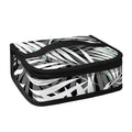 Black White Tropical Leaf Pattern Print Small Lunch Bag