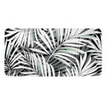 Black White Tropical Leaf Pattern Print Towel