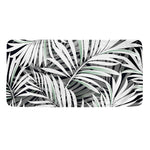 Black White Tropical Leaf Pattern Print Towel