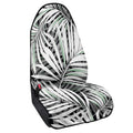 Black White Tropical Leaf Pattern Print Waterproof Car Seat Cover