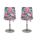 Black White Zebra Floral Pattern Print Bar Stool Covers