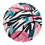Black White Zebra Floral Pattern Print Basketball