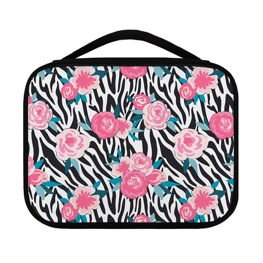 Black White Zebra Floral Pattern Print Classic Bible Case