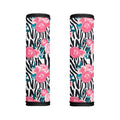 Black White Zebra Floral Pattern Print Handle Covers