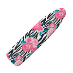 Black White Zebra Floral Pattern Print Ironing Board Cover