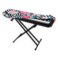 Black White Zebra Floral Pattern Print Piano Keyboard Cover