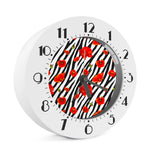 Black White Zebra Flower Pattern Print Alarm Clock