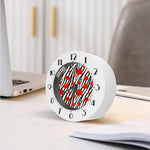 Black White Zebra Flower Pattern Print Alarm Clock