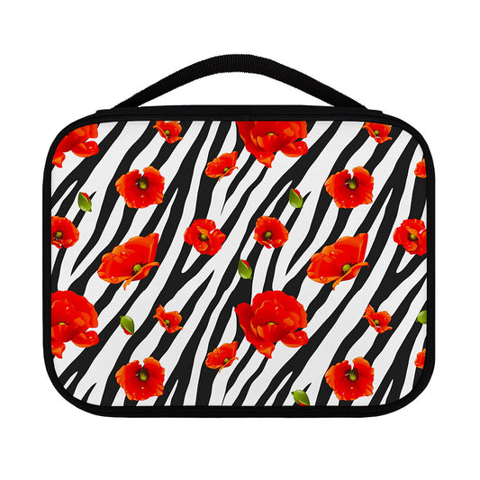 Black White Zebra Flower Pattern Print Classic Bible Case