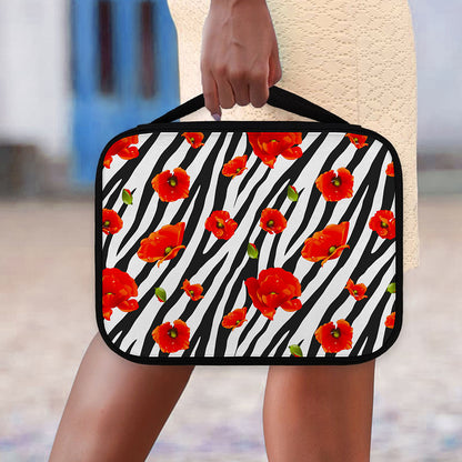 Black White Zebra Flower Pattern Print Classic Bible Case