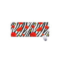 Black White Zebra Flower Pattern Print Extended Mouse Pad