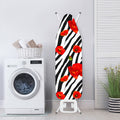 Black White Zebra Flower Pattern Print Ironing Board Cover