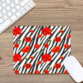 Black White Zebra Flower Pattern Print Mouse Pad