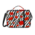 Black White Zebra Flower Pattern Print Shoulder Strap Bible Bag