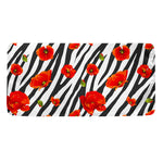 Black White Zebra Flower Pattern Print Towel