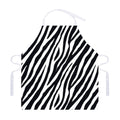 Black White Zebra Pattern Print Adjustable Apron