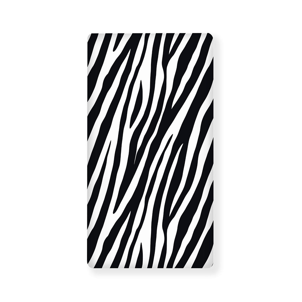 Black White Zebra Pattern Print Baby Crib Sheet