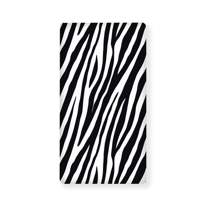 Black White Zebra Pattern Print Baby Crib Sheet