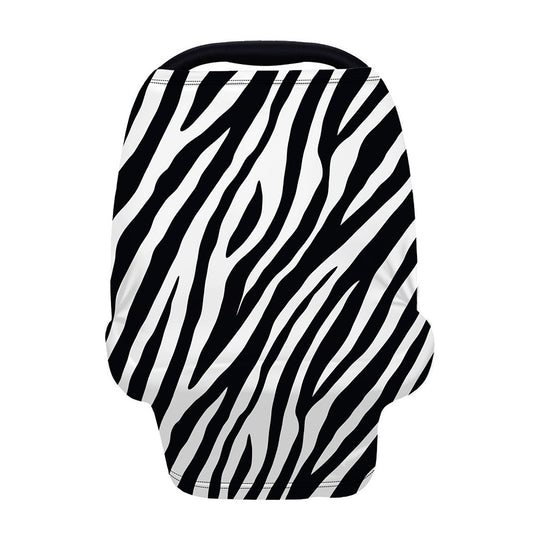 Black White Zebra Pattern Print Baby Seat Cover