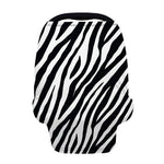 Black White Zebra Pattern Print Baby Seat Cover